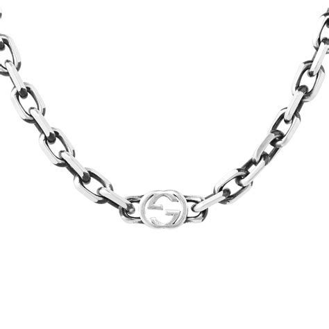 gucci women's silver necklaces|gucci silver and onyx necklace.